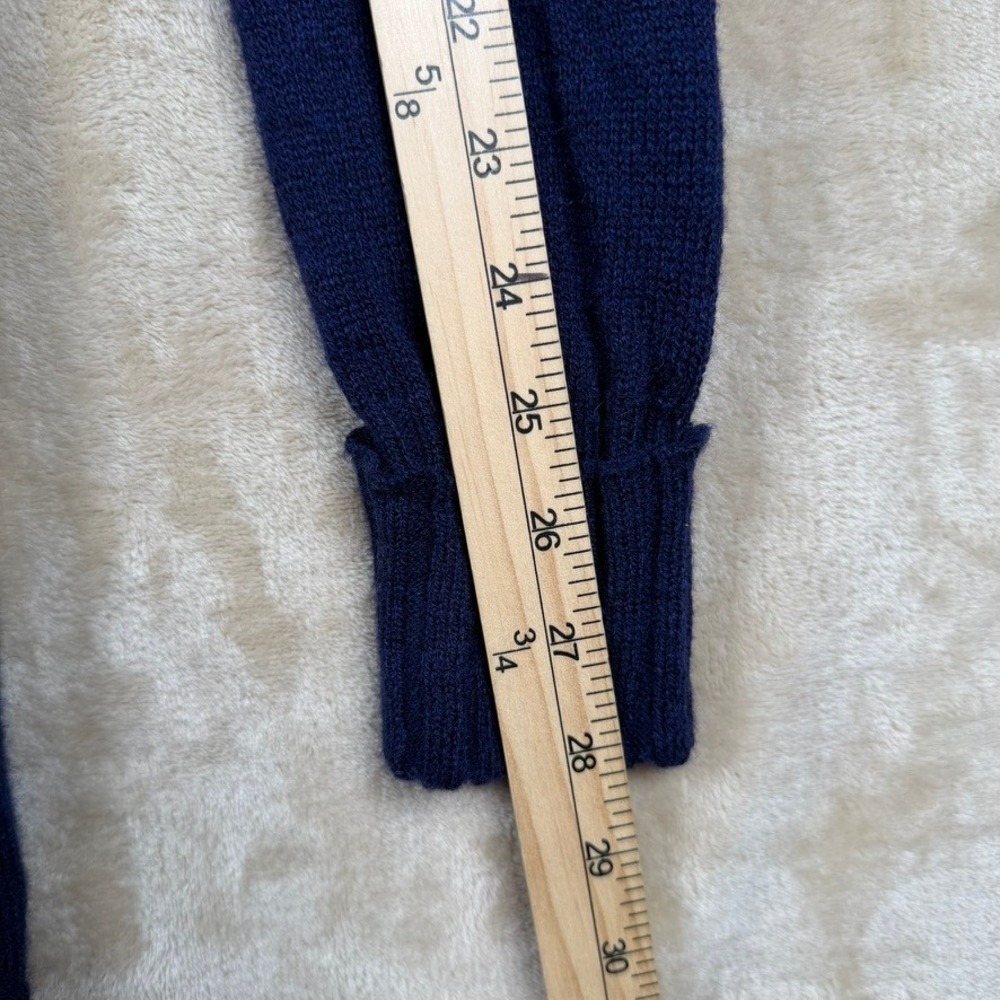 Patagonia Womens M Navy Blue Lambswool Blend Shawl Collar Long Cardigan Sweater - Picture 9 of 9